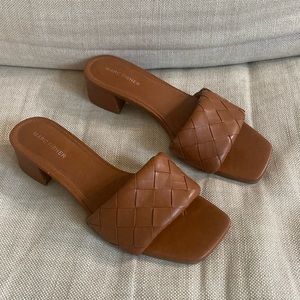 Marc Fisher Casara Woven Block Heel Slide Sandal